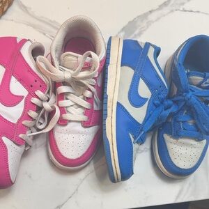 Nike Dunk Low Kids' Sneakers in Pink and Blue